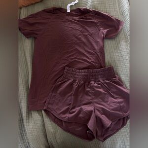 CRZ yoga brown shorts set